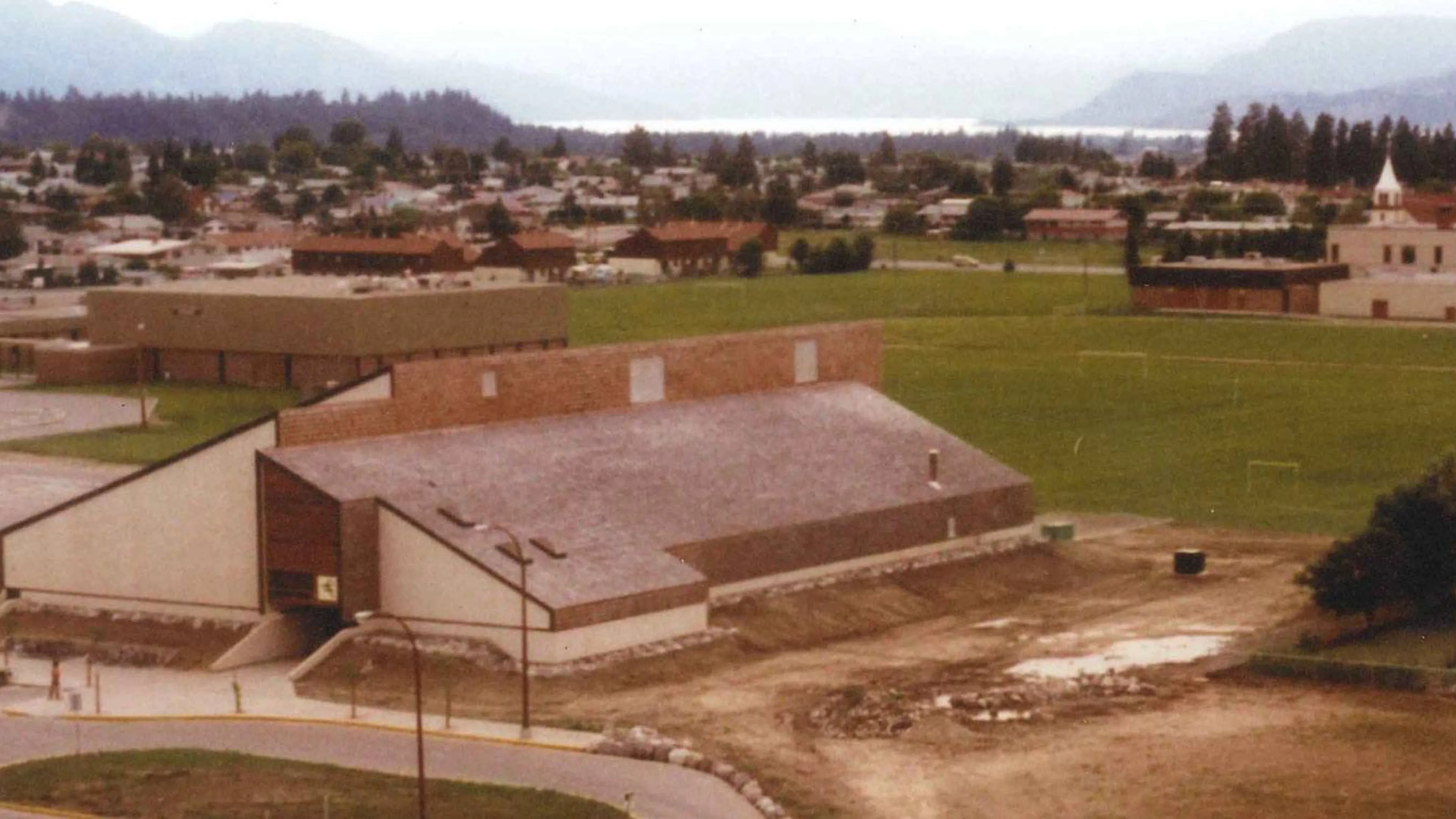 Arial view of Athan's aquatic centre 1981
