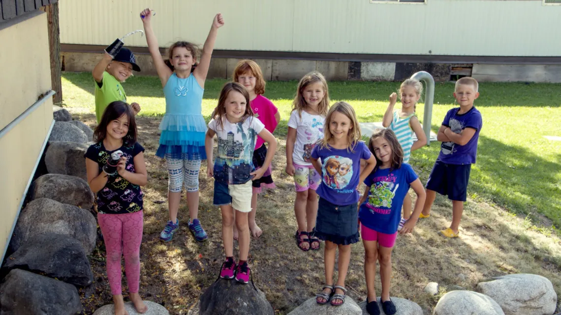 Group of kids outside